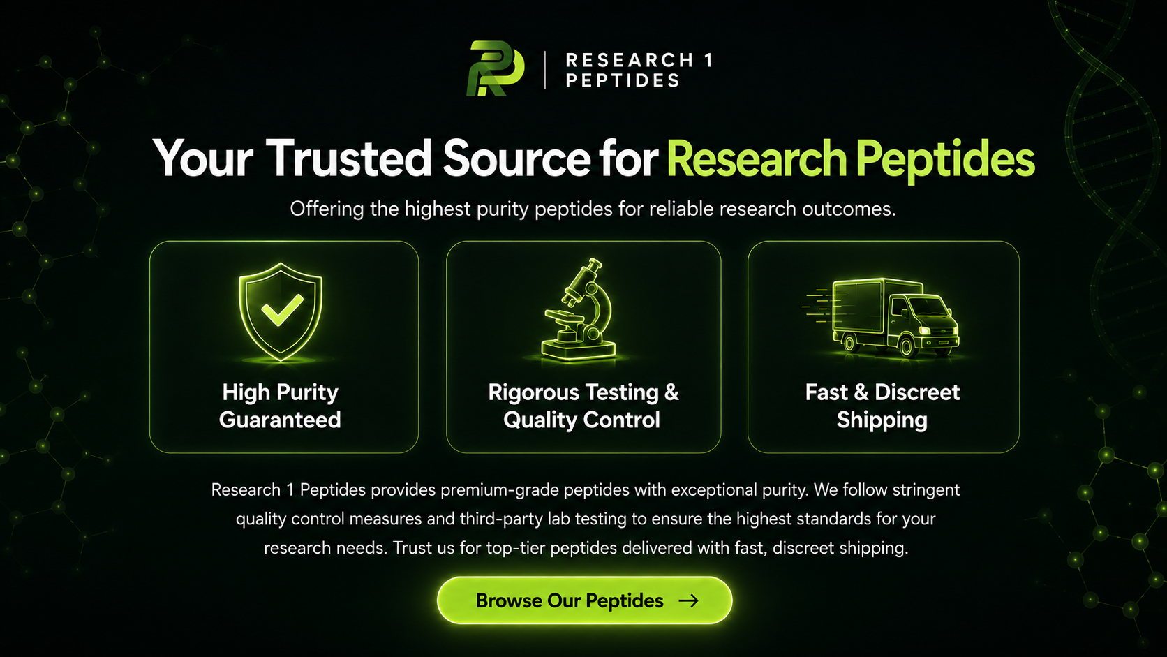 Research 1 Peptides - Your Trusted Source for Research Peptides